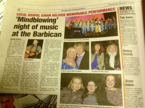 Great review in the Drogheda Independent by Hubert Murphy.